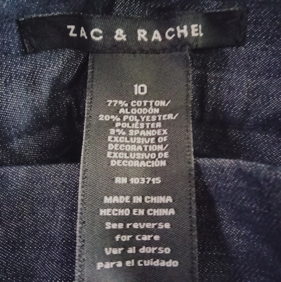 NWT Zac & Rachel Curvy Fit Jeans Sz 10 - Picture 6 of 7